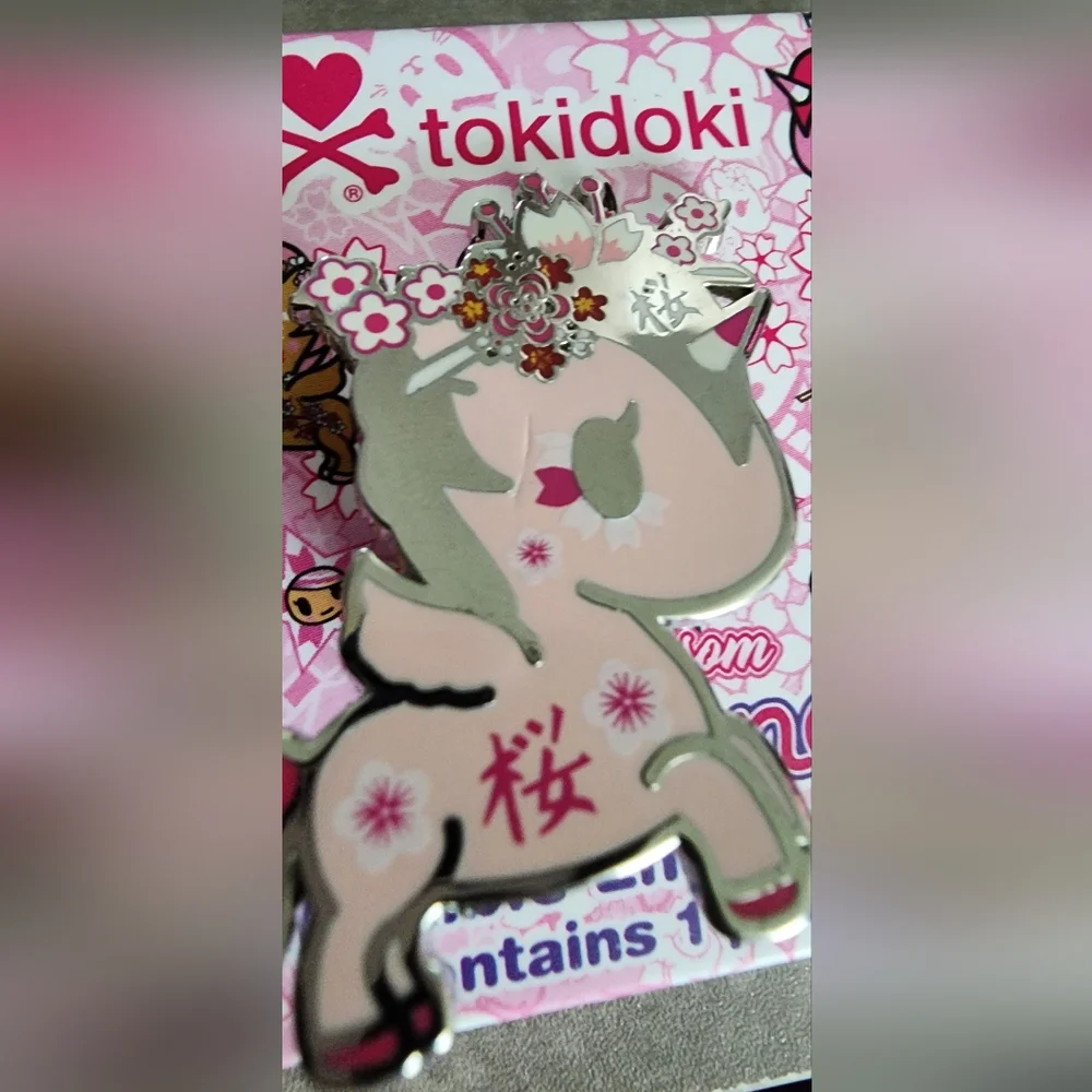 Open Box Tokidoki Cherry Blossom Unicorno Blind Box Enamel Pin Sakurano